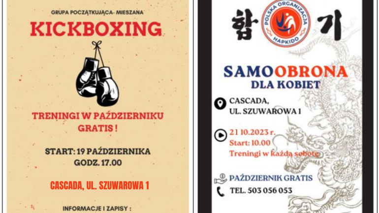 Samoobrona dla kobiet i kickboxing w ramach Polskiej Organizacji Hapkido.